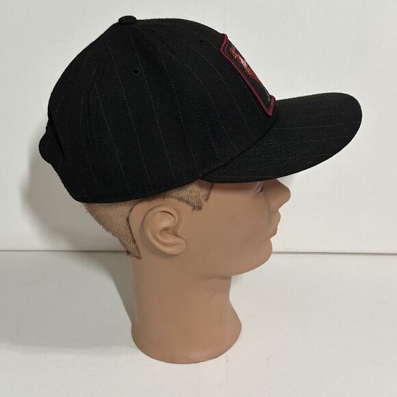 Goorin Bros Hat Red Rooster Black Pinstriped Wool The Farm Snapback Cap - Picture 5 of 11